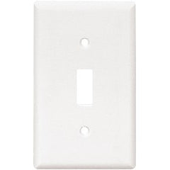 Eaton 2134W Standard Wallplate, 1 Gang, Thermoset, White