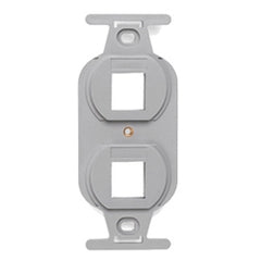 leviton 41087-2GP QuickPort Duplex Type 106 Insert, 2-Port, Flush Mount, Gray