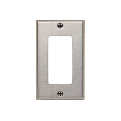 Leviton 84401-40 1-Gang Decora/GFCI Device Decora Wall Plate, Standard Size, 302 Stainless Steel