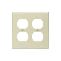 Leviton 86016 2-Gang Duplex Device Receptacle Wallplate Standard Size