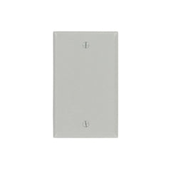 Leviton 87014 1-Gang No Device Blank Wallplate Thermoset Standard Size Gray