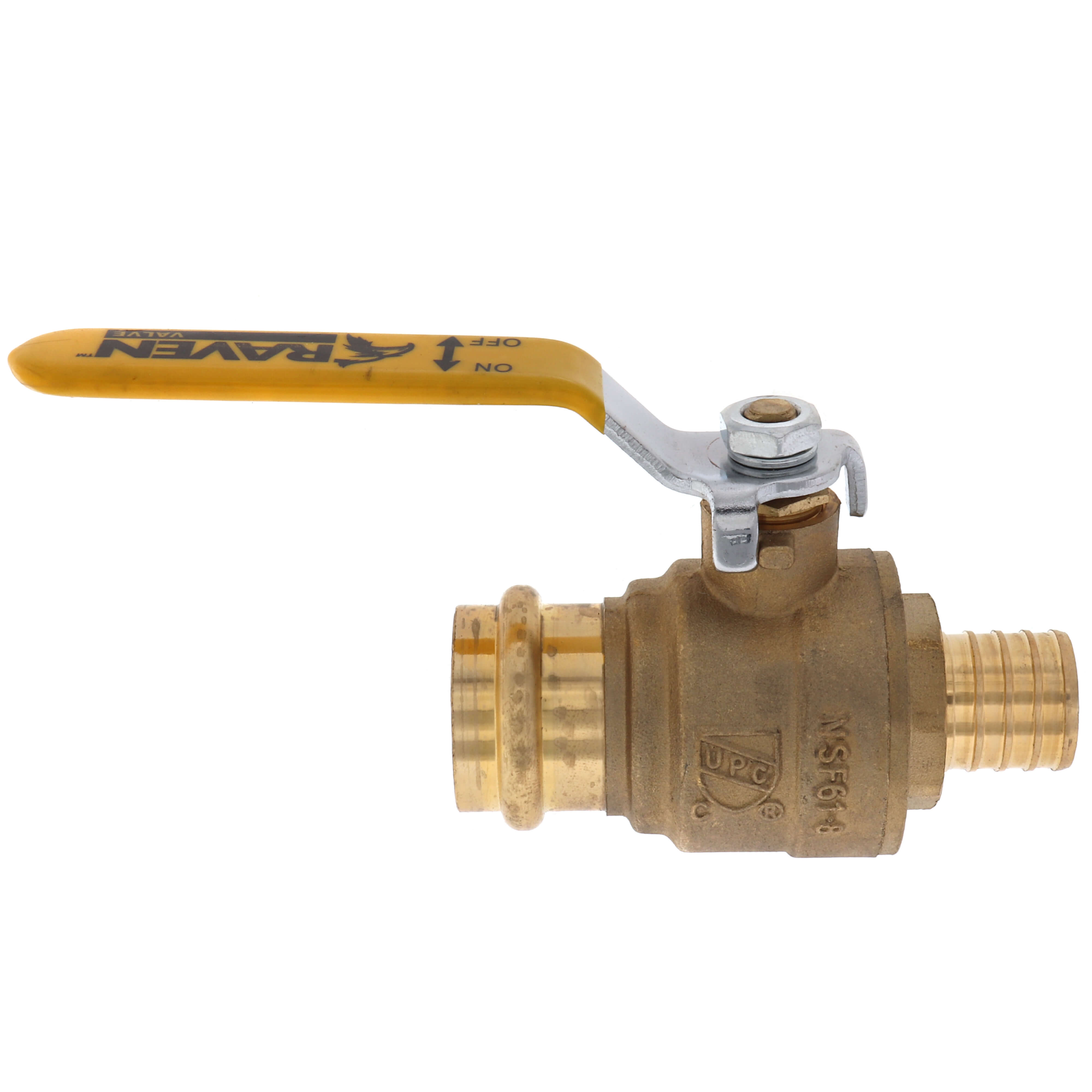 Everflow PRBL-001-NL | 1 F1807 PEX X 1 PRESS Ball Valve with Lever Handle Lead Free | PRBL-001-NL