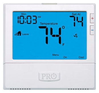 Pro1 T855 18 to 30 VAC 50/60 Hz Thermostat Programmable 3-Heat/2-Cool