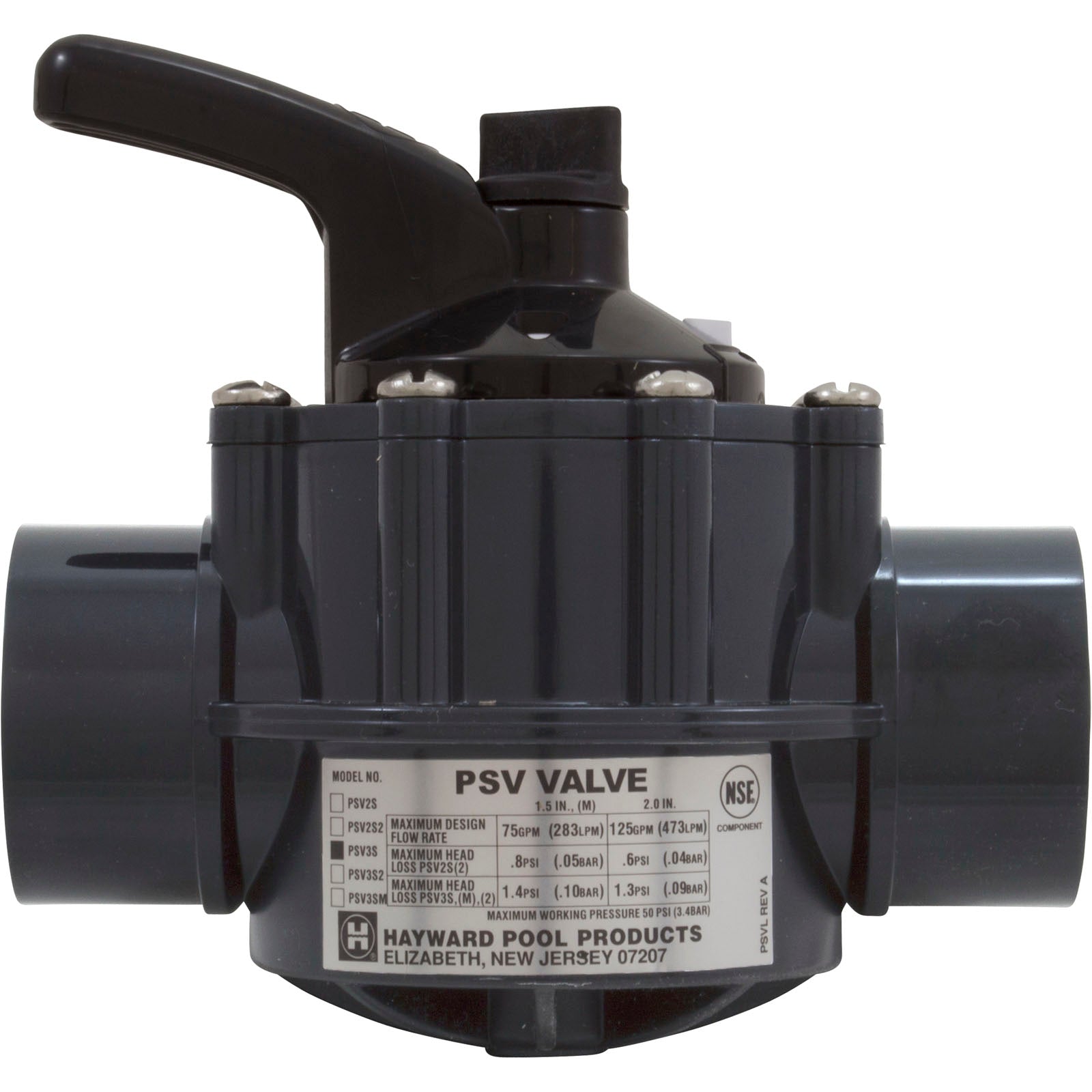 Hayward PSV3SDGR Hayward Pvc 3 Port 1.5-2 Diverter Valve | PSV3SDGR