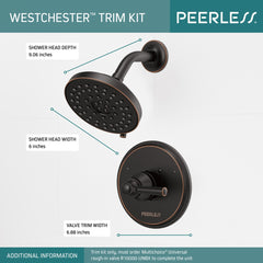 Peerless Faucet PTT14223-OB Shower Only Trim 1L 14S in Oil Rubbed Bronze