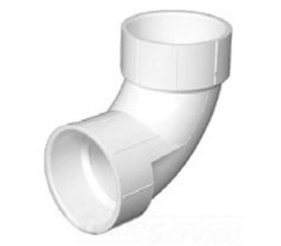 Charlotte Pipe PVC003002400 10 in. Hub x Hub PVC DWV Sanitary 90-Degree Elbow