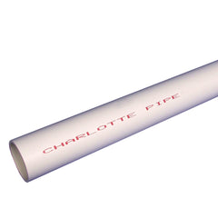 Charlotte Pipe PVC040050600 1/2 x 10' PVC SCH40 Plain End Pipe