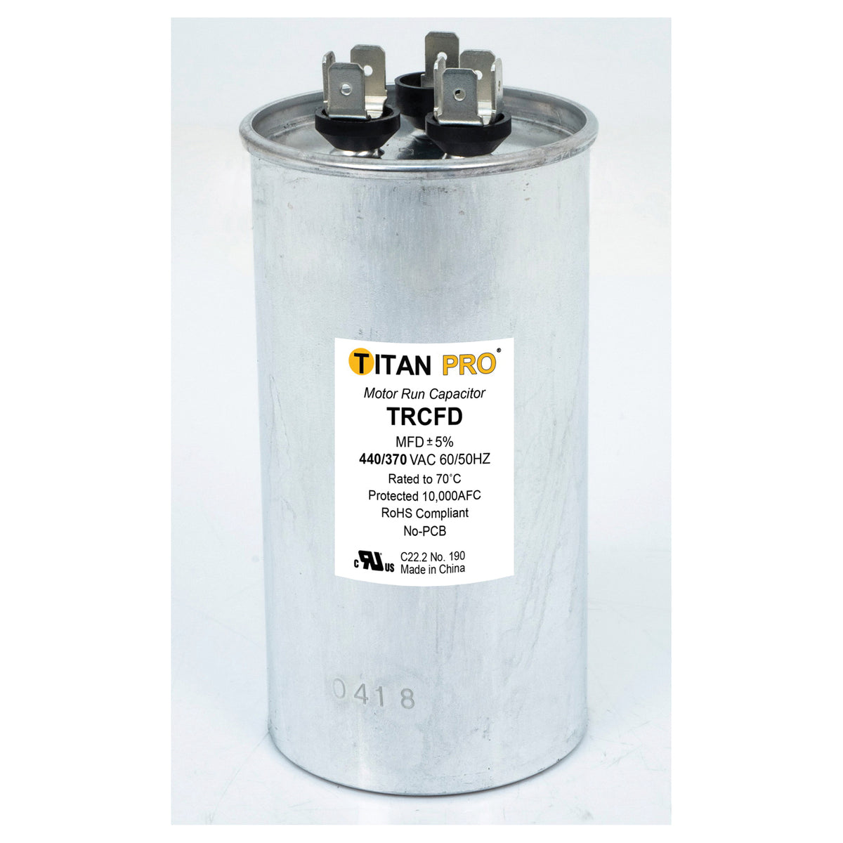 Packard TRCFD5575 55/7.5 MFD Round Dual Motor Run Capacitor (440/370V)