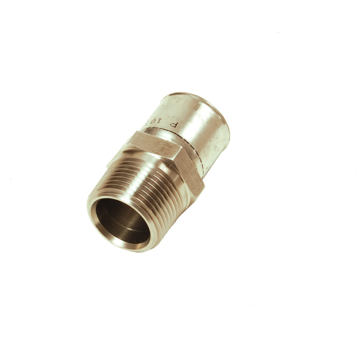 Parker 10191N-8-8 Permanent Fitting, Brass Nipple/Steel Shell