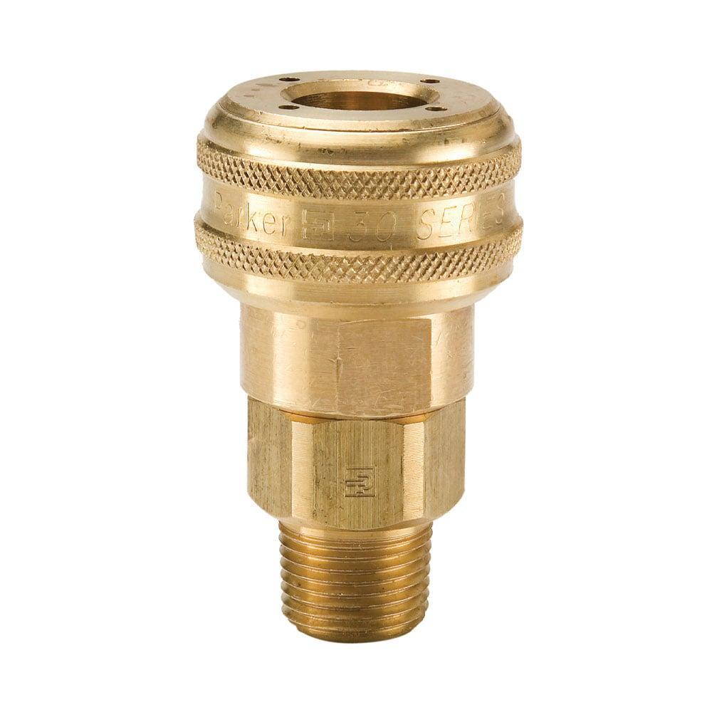 Parker B32A Quick Connect Air Coupler, Brass