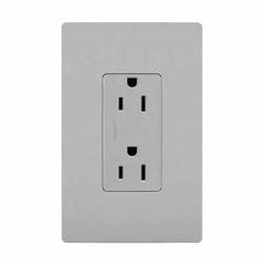 Legrand-Pass & Seymour 885TRGRY Decorator Tamper-Resistant Receptacle 15 Amp 125 Volt Gray