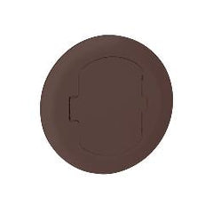 Legrand TM1542-TR-BR 6.5 Inch NEMA 5-15R Brown Thermoplastic Round Floor Box Cover