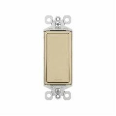 Legrand TM870I Decorator Switch, 15 Amp, 120/277V Grounding, Ivory