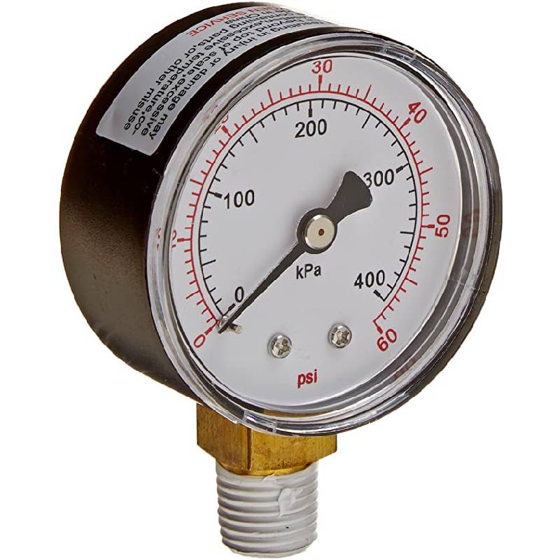 Pentair 15060-0000T Pressure Gauge, StaRite 1/4 MPT 0-60 PSI Bottom Mount