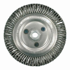 PFERD 763940 Universal Line PSF Wheel Brush, 4 in Dia Brush, 0.02 in Dia Stringer Bead Knot Filament/Wire, 5/8-11 Arbor Hole