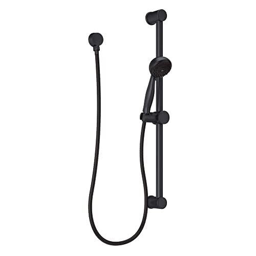 Pfister LG16-300B Pfister 3 Setting Handheld Shower and Slide Bar with Hose, Matte Black