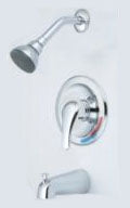 Pioneer P-2300T Tub and Shower Faucet 1 Handle Wall Mount Polished Chrome