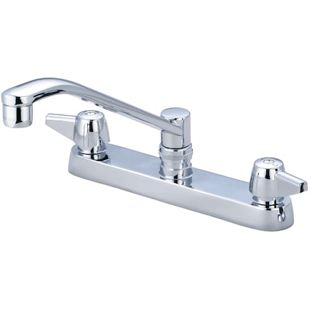 Central Brass 0122-A Two Handle Cast Brass Kitchen Faucet in Chrome