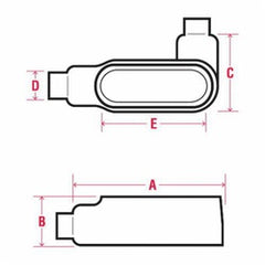 Robroy PRHLR38 ROB 1 FORM 8 PVC COATED CONDUIT LR BODY W/COVER