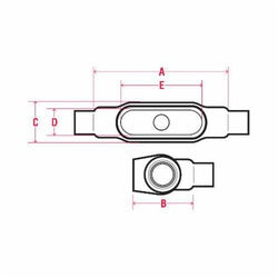 Robroy Industries PRHTB28 Plasti-Bond Conduit Body Form 8 3/4 Inch