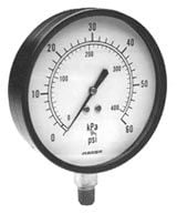 Trerice 800B4002LA100 Pressure Gauge 0-60 PSI 4 Inch Dial Lower Mount