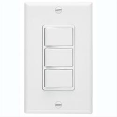 Broan-NuTone 66W 15-20 Amp 120 VAC 1-Gang White 3-Function Control Switch