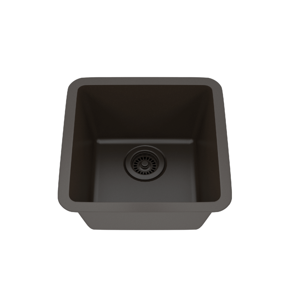 DAKOTA Dakota Plumbing Products GSE-QC1515-MO Quartz Bar Sink Mocha