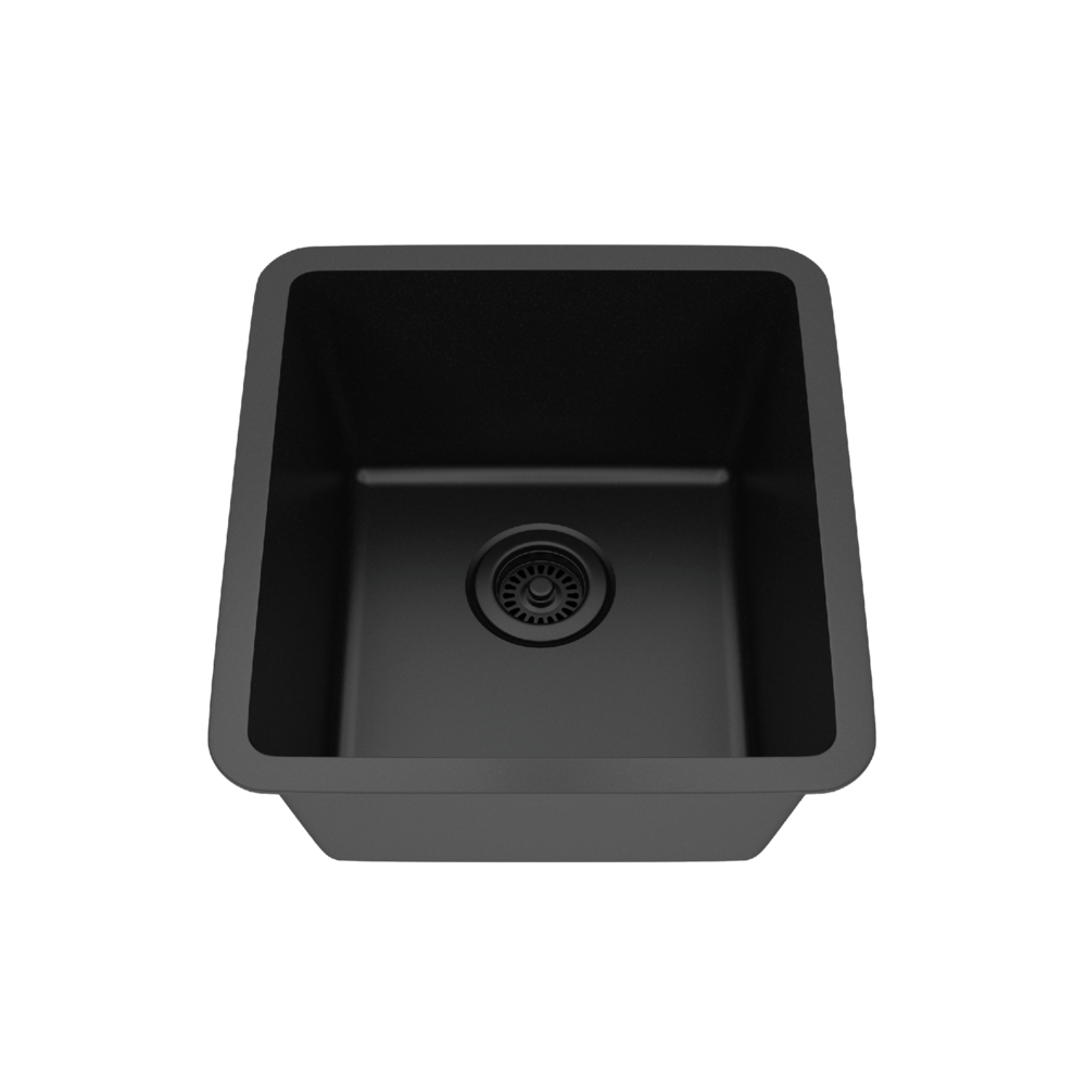 DAKOTA Dakota Plumbing Products GSE-QC1618-BK Quartz Composite Bar Sink