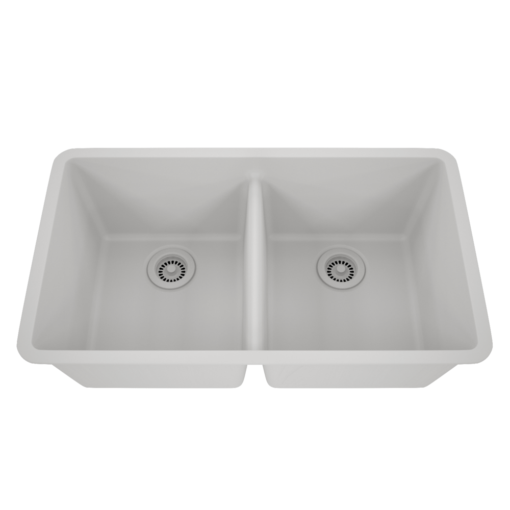 DAKOTA Dakota Plumbing GSE-QC5050LD-W Undermount Kitchen Sink White