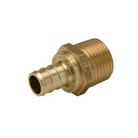 Zurn QQMC33GX XL Brass Male Adapter - 1/2 Barb x 1/2 MPT