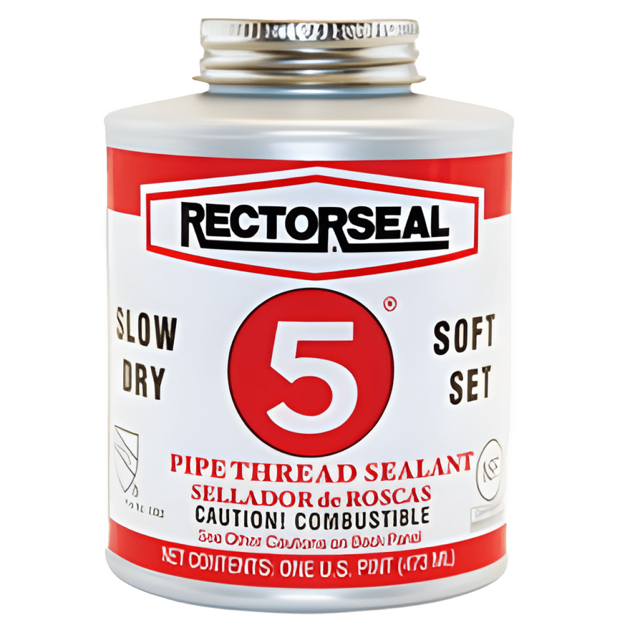 RectorSeal 25431 No. 5 Pipe Thread Sealant, 1 Pint Brush Top Can - Replacement MPN 25431