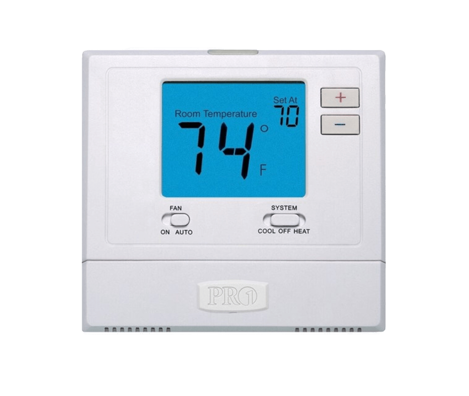 Pro1 T721 Thermostat 18 to 30 VAC 50/60 Hz Non-Programmable 2-Heat/1-Cool Heat Pump