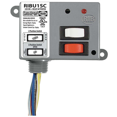 Functional Devices RIBU1SC Enclosed Pilot Relay SPDT 10-30V AC DC 120V AC Coil