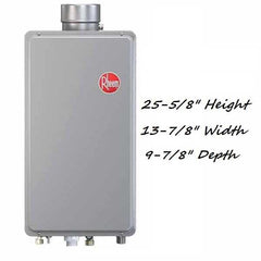 Rheem RTG-95DVLN Ultra Low Nox Mid-Efficiency Indoor Direct Vent Hot Water Heater 120 VAC Natural Gas