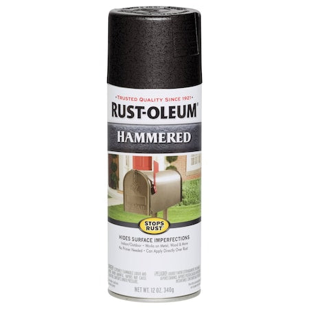 Rust-Oleum 7215830 Black Hammered Spray Paint 11 oz