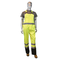 Radians RW30-ES1Y General Purpose Rain Bib Pants, Hi-Viz Lime, L