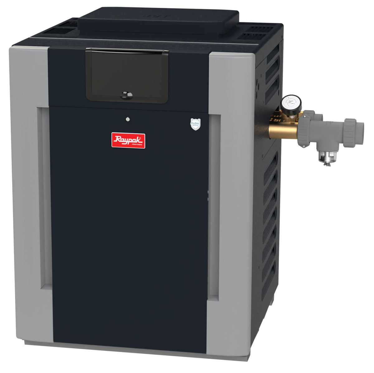 Raypak 017374 B-R406A-EN-C Digital Natural Gas Heater 406,000 BTU - Bronze Headers ASME