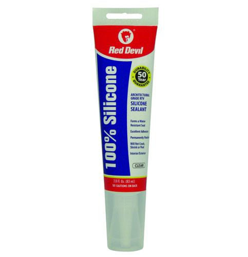 Red Devil 0820 Silicone Sealant 2.8 Fl Oz Glaminate Tube