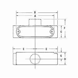 ABB DAT-2-CG RED 3/4 AL T COND BODY