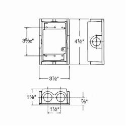 ABB IHEF6S2-1 Red Dot IHEF6S2-1 1-Gang Weatherproof Extension Ring (6) 1/2 Hubs Flanged