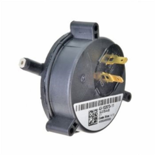 Rheem 42-102070-11 -0.90 inch WC High Fire Air Pressure Switch Assembly For R96VA Series 2-Stage 95% Gas Furnace