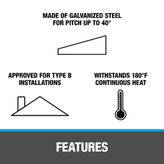 Oatey 11879 No-Calk 4 in Galvanized Steel Roof Flashing