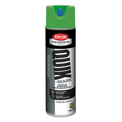 Krylon S03614 Quik-Mark Inverted Marking Paint Solvent Based 17 oz Aerosol Fluorescent Green 12/Case