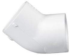 Spears 417-010 PVC Pipe Fitting, 45 Degree Elbow, Schedule 40, 1 Inch Socket