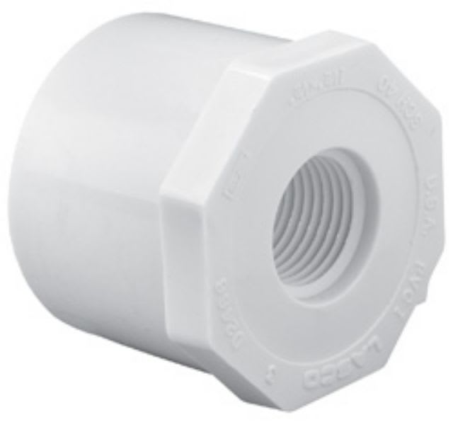 Spears 438-251 Schedule 40 White PVC Flush Style Bushing 2 x 1-1/2 Inch Spigot x FIPT