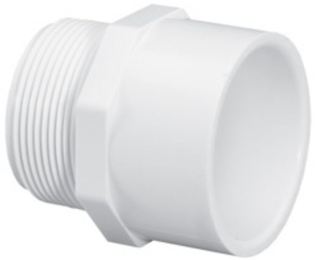 Spears 436-005 Adapter 1/2 in MPT x Slip White PVC Schedule 40