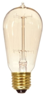 SATCO S2423 Light 60 Watt ST19 Incandescent Clear 3000 Average Rated Hours 240 Lumens Medium Base 120 Volts