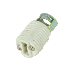 SATCO 80/1582 THREADED G-9 PORCELAIN SOCKET PUSH-IN TERMINALS 1/8 IP HICKEY INSIDE EXTRUSION DOUBLE LEG 660W 250V