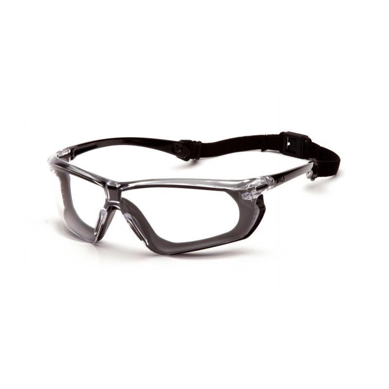 Pyramex SBG10610DT Pyramex Black Gray Safety Glasses W/ Clear H2X Anti Fog Lens