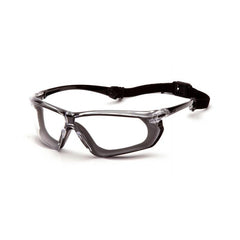 Pyramex SBG10610DT Pyramex Black Gray Safety Glasses W/ Clear H2X Anti Fog Lens